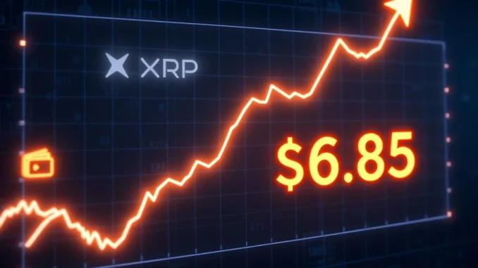 XRP price surging toward $6.85 with rising wallet activity and strong support levels