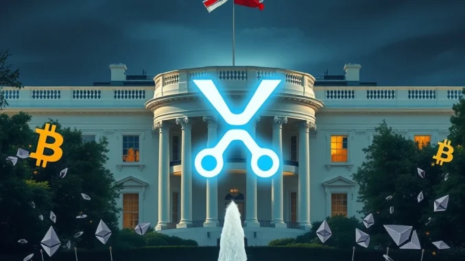 XRP logo overshadowed in White House cryptocurrency policy discussion