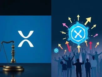 XRP logo next to a generic viral presale token icon, representing the shifting focus of crypto market retail hype.