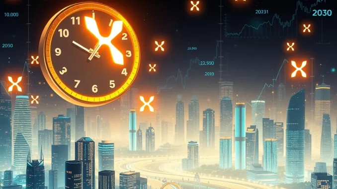 XRP Price Prediction: Unveiling the Future Value of 1,000 XRP by 2030 A futuristic visualization of XRP price prediction for 2030, showing potential growth charts and digital currency symbols.
