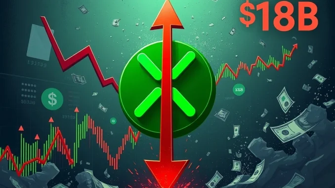 XRP Price Plunges: Unpacking the Critical $3.00 Test Amidst Billions in Liquidations A chart showing a significant fall in XRP Price, illustrating the critical $3.00 support level being tested amidst market liquidations.