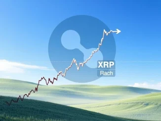 A crypto chart showing a significant XRP price decline, with Ripple's logo reassuringly in the background, illustrating market volatility.