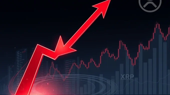 XRP Price Plunge: Devastating $88M Liquidation Shakes Crypto Traders A chart showing a sharp drop in XRP price, symbolizing the recent XRP liquidation event that devastated traders.