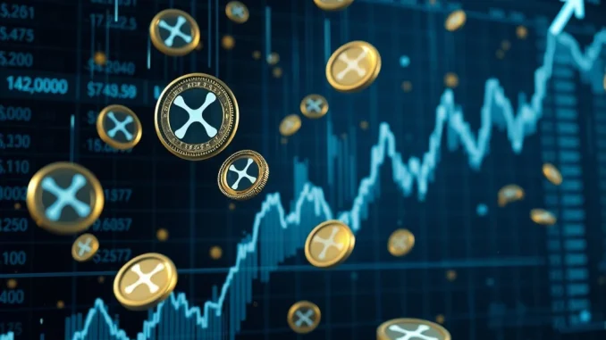 Urgent: XRP Price Plummets After Ripple Co-founder's Massive $175M Transfer XRP price drop visualized with a falling XRP coin, representing the market volatility after a significant Ripple co-founder transfer.