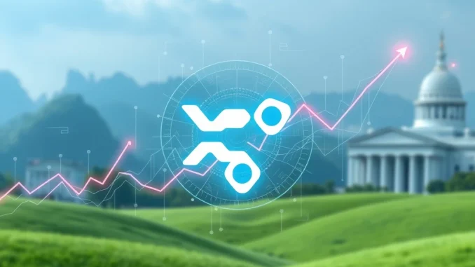 A graph showing the XRP price stabilizing above $3.00, symbolizing strong investor confidence and institutional growth in the XRP market.