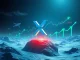XRP price chart showing a resilient hold above key support levels amidst a surge in open interest, signaling potential future moves.