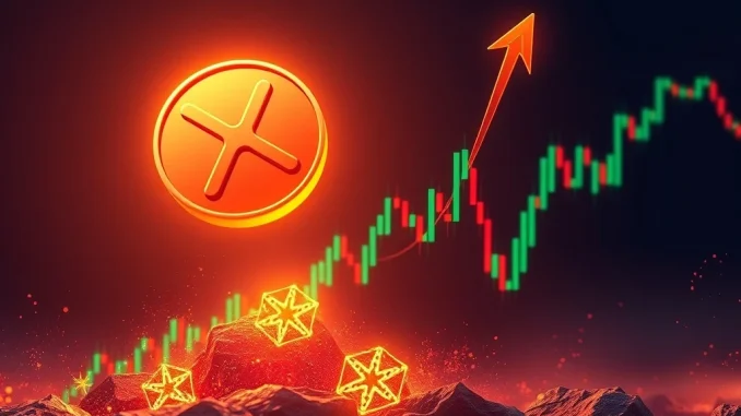 XRP price chart showing a triple-tap pattern leading to a monumental surge, illustrating bullish XRP analysis.
