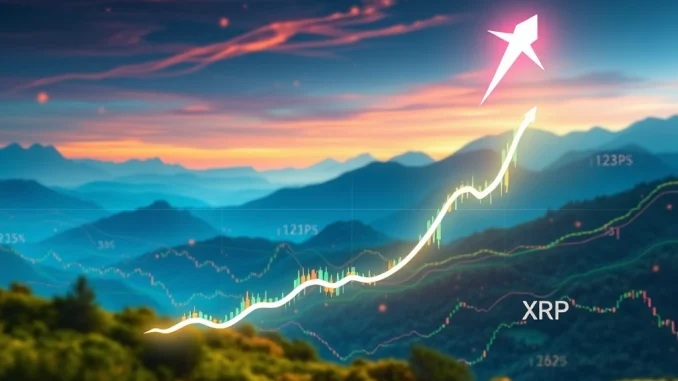 A chart showing a strong upward XRP price surge, illustrating the potential for significant gains in the digital asset market.