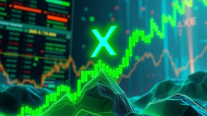 An XRP price chart showing a strong rebound, illustrating renewed market confidence and significant open interest growth.