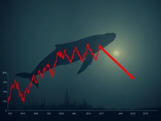 A dramatic XRP price chart showing a significant decline, symbolizing market uncertainty and the recent XRP plummet.