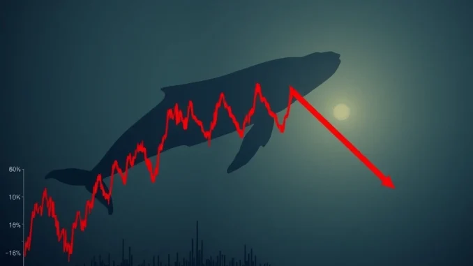 A dramatic XRP price chart showing a significant decline, symbolizing market uncertainty and the recent XRP plummet.