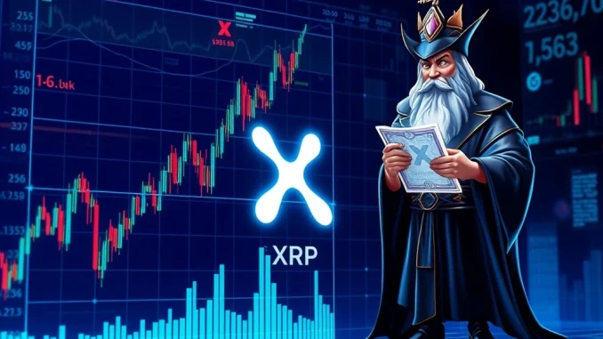 A chart illustrating XRP price fluctuations and a potential rebound, reflecting Crypto Bitlord's XRP price prediction.