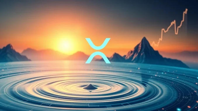 A vibrant graphic illustrating XRP Ripple's potential price surge in 2025, symbolizing significant growth and market optimism.