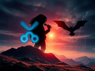 A visual representation of XRP and Ripple's connection to the music world, with a hint of Ozzy Osbourne's legacy and the OZZY token's incredible surge.