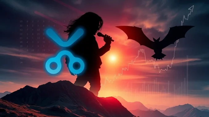 Shocking XRP Revelation: Ripple CTO's Ozzy Osbourne Confession & OZZY Token's Explosive 16800% Surge A visual representation of XRP and Ripple's connection to the music world, with a hint of Ozzy Osbourne's legacy and the OZZY token's incredible surge.