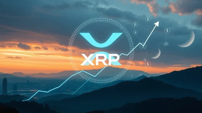XRP News: A visual representation of Ripple XRP's projected surge to $10 by 2025, driven by institutional adoption and global expansion.