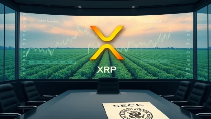 A visual representation of a corporate board discussing the groundbreaking $20M XRP treasury adoption by Nature's Miracle.