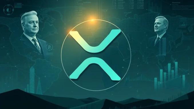 A chart showing XRP price trends amidst speculative Trump news, highlighting market volatility.