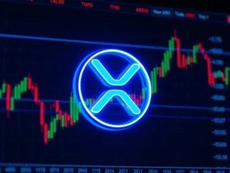 XRP trading volume chart showing a temporary dip after a rally, indicating a healthy market cooldown and potential for continued growth.