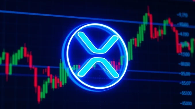 XRP trading volume chart showing a temporary dip after a rally, indicating a healthy market cooldown and potential for continued growth.
