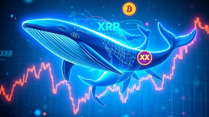 Chart showing XRP price surge driven by significant XRP whale accumulation, illustrating market momentum.