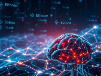 An abstract representation of Zircuit's AI Trading Engine facilitating secure, lightning-fast cross-chain trading across diverse blockchains.