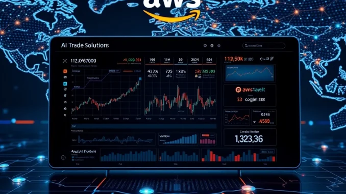 Caramel Bay's AION AI trade solution leveraging Amazon AWS cloud infrastructure for global market expansion, symbolizing technological advancement.