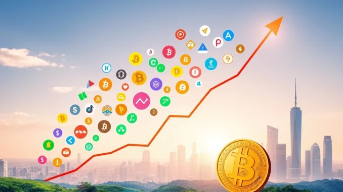 Altcoin Season Index Surges to 56: Is the Crypto Market Primed for Explosive Gains? A visual representation of the Altcoin Season Index rising, indicating strong Altcoin Performance in the cryptocurrency market.