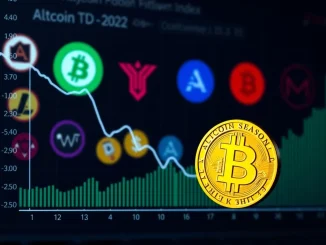 A chart illustrating the Altcoin Season Index dropping to 71, indicating a shift in crypto market trends and altcoin performance against Bitcoin.