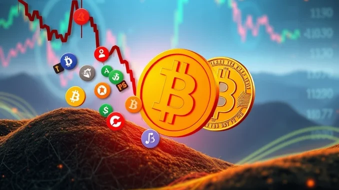 A declining Altcoin Season Index visually represents the current shift in crypto market trends, indicating weaker altcoin performance against Bitcoin.