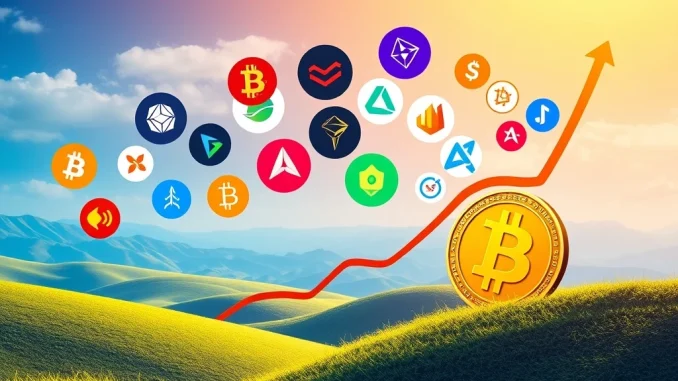 A visual representation of the Altcoin Season Index, showing altcoins outperforming Bitcoin, indicating strong Altcoin Season growth.
