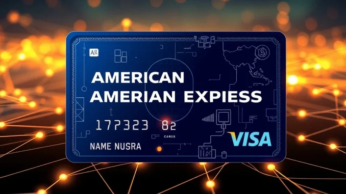Visualizing the American Express Travel Stamp Token's integration with the Base network for digital loyalty rewards.