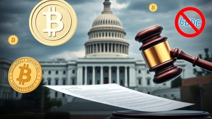 U.S. House considering the Anti-CBDC Act within a digital asset market structure bill, impacting central bank digital currency plans.