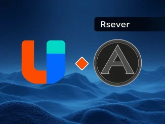 Upbit exchange logo with Arkham (ARKM) token symbol, representing the updated ARKM circulating supply schedule announcement.