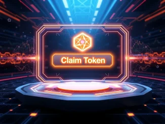 Digital representation of the Astar ASTER token claim interface, symbolizing user access to new decentralized perpetual futures.