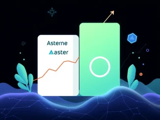 A digital graph showing Aster revenue surpassing Circle's, illustrating the shift in DeFi exchange performance.