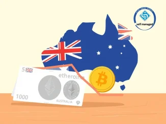Graph showing a 4% decline in Australian crypto holdings within self-managed super funds, highlighting the recent drop in SMSF crypto investments.