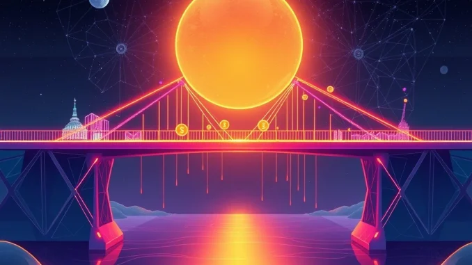 A visual representation of the Base Solana bridge enabling efficient cryptocurrency transfers between the Base and Solana networks.