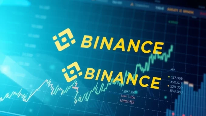 A digital interface displaying Binance AIA perpetual futures trading, highlighting 50x leverage for new opportunities.