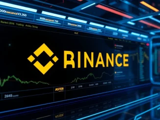 Binance Alpha platform displaying Aster token for early-stage crypto trading opportunities, integrated with a digital wallet.