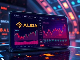 Binance Alpha logo alongside BARD token symbol, representing new on-chain trading for early-stage tokens on Binance Wallet.