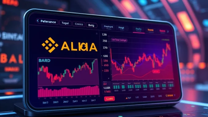 Binance Alpha logo alongside BARD token symbol, representing new on-chain trading for early-stage tokens on Binance Wallet.