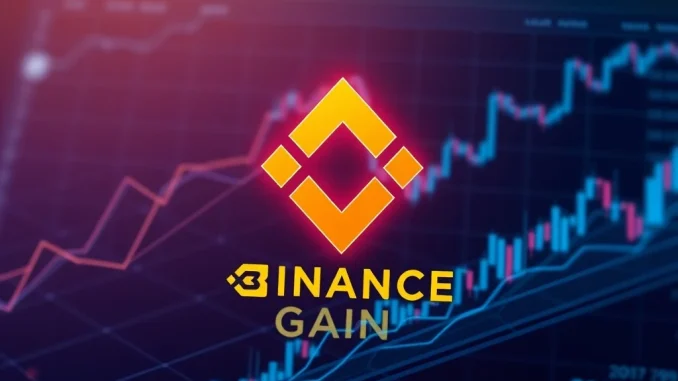 Binance Alpha platform interface displaying the newly added GAIN crypto asset, signifying a strategic move for early-stage coins.