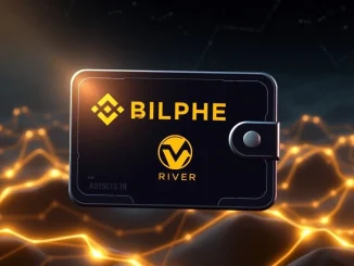 Binance Alpha platform screen showing the new RIVER crypto listing, signifying access to early-stage digital assets for traders.