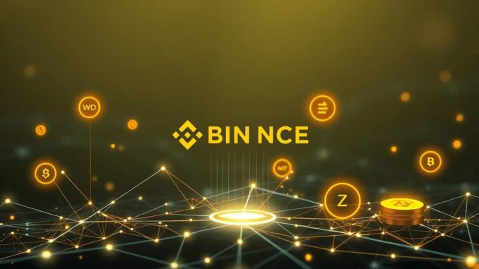 Binance Alpha platform interface showcasing new early-stage coin listings WOD, FOREST, and ZENT for on-chain trading opportunities.