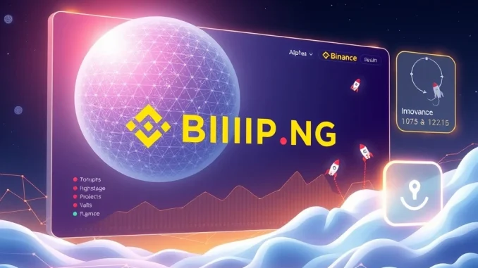 Binance Alpha platform integrating PINGPONG for early-stage crypto trading on Binance Wallet.