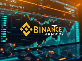 Binance Alpha's platform interface showcasing the new TRADOOR listing, representing advanced on-chain trading opportunities.