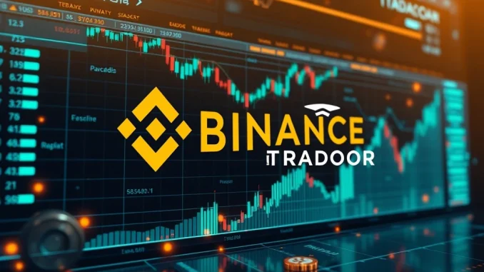 Binance Alpha's platform interface showcasing the new TRADOOR listing, representing advanced on-chain trading opportunities.
