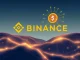 A digital representation of the Binance logo and AVNT crypto token, highlighting the upcoming Binance AVNT listing and Seed Tag.