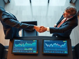 Binance and Franklin Templeton executives finalize a strategic crypto partnership for digital asset development.